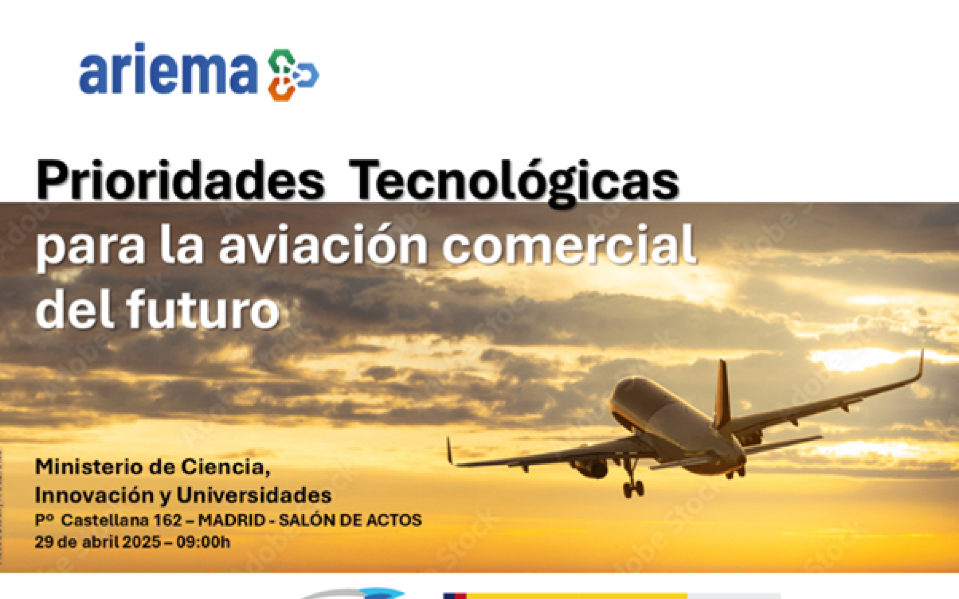ARIEMA participará en una jornada del CDTI y la PAE sobre el futuro tecnológico de la aviación comercial